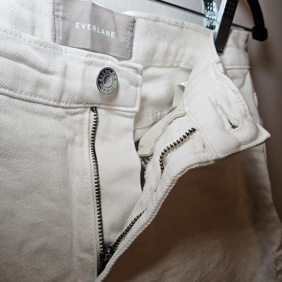 Everlane White High-Rise Kick Crop Jeans - Picture 9 of 10